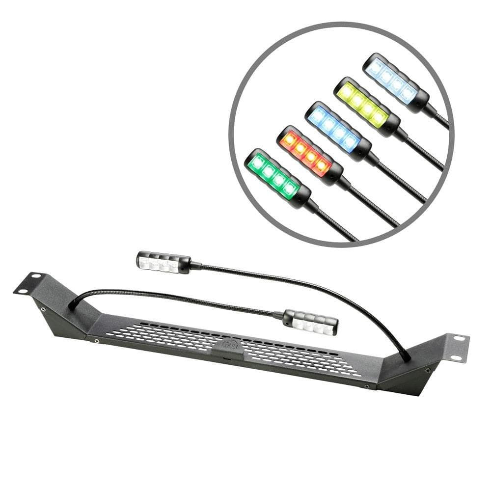 Adam Hall 19" Parts Dual Gooseneck RGB and White COB LED Rack Light - Image 3