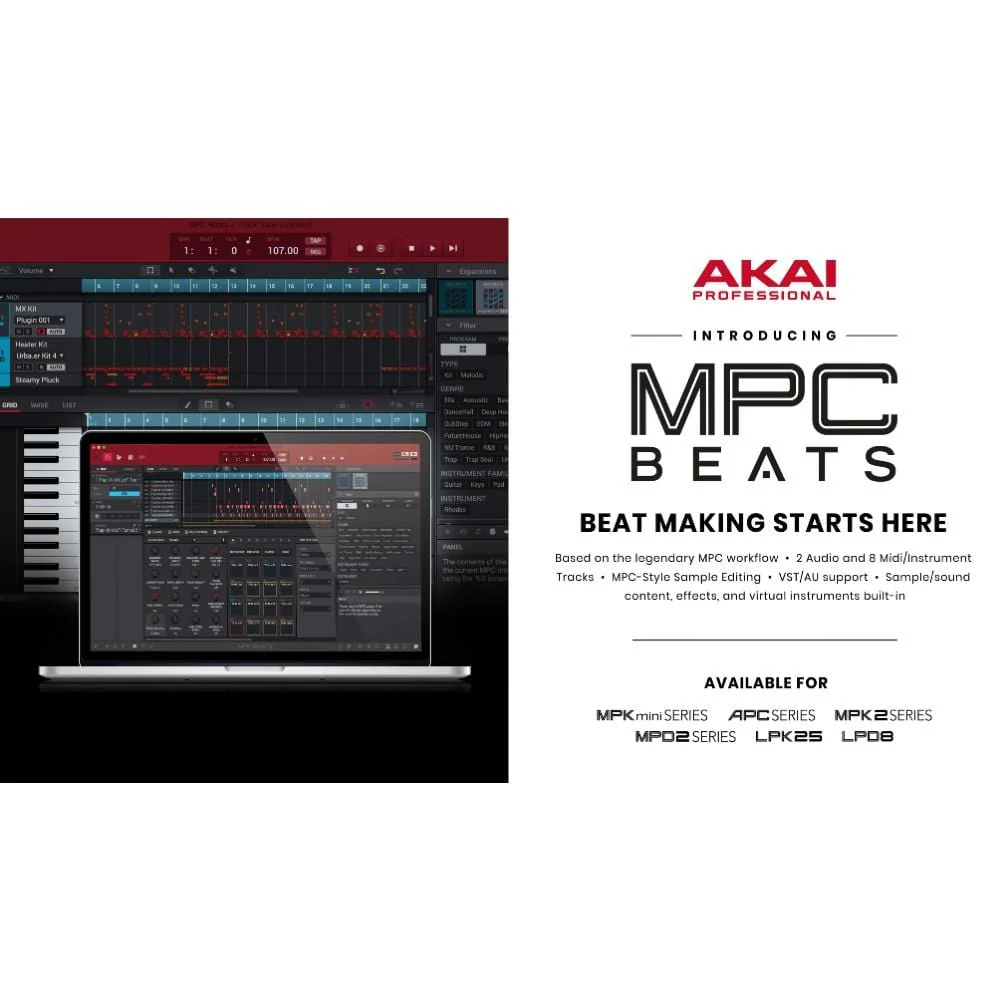 Akai MPD218 Feature-Packed, Highly Playable Pad Controller With MPC Beats Software Pack - Image 6