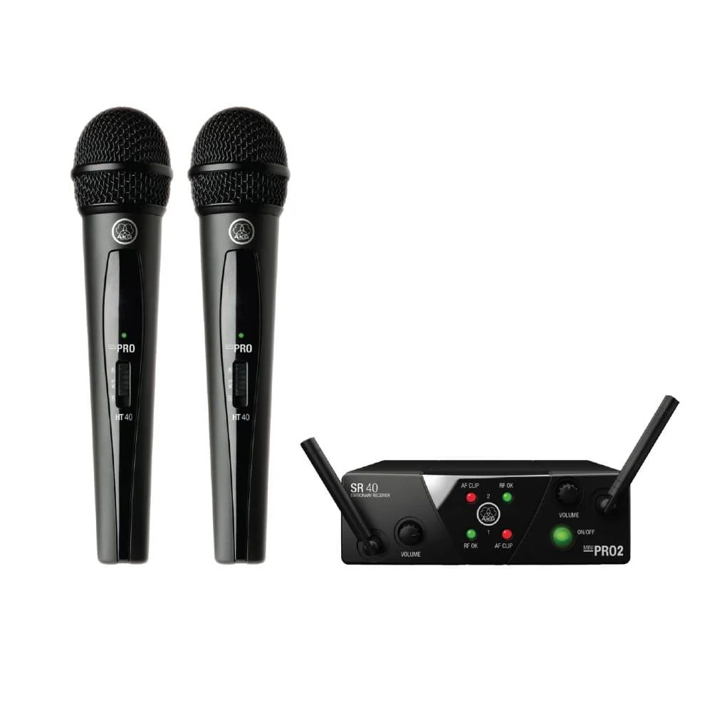 AKG WMS40 Mini Dual Vocal Set Band-US25-A/C Wireless Microphone System