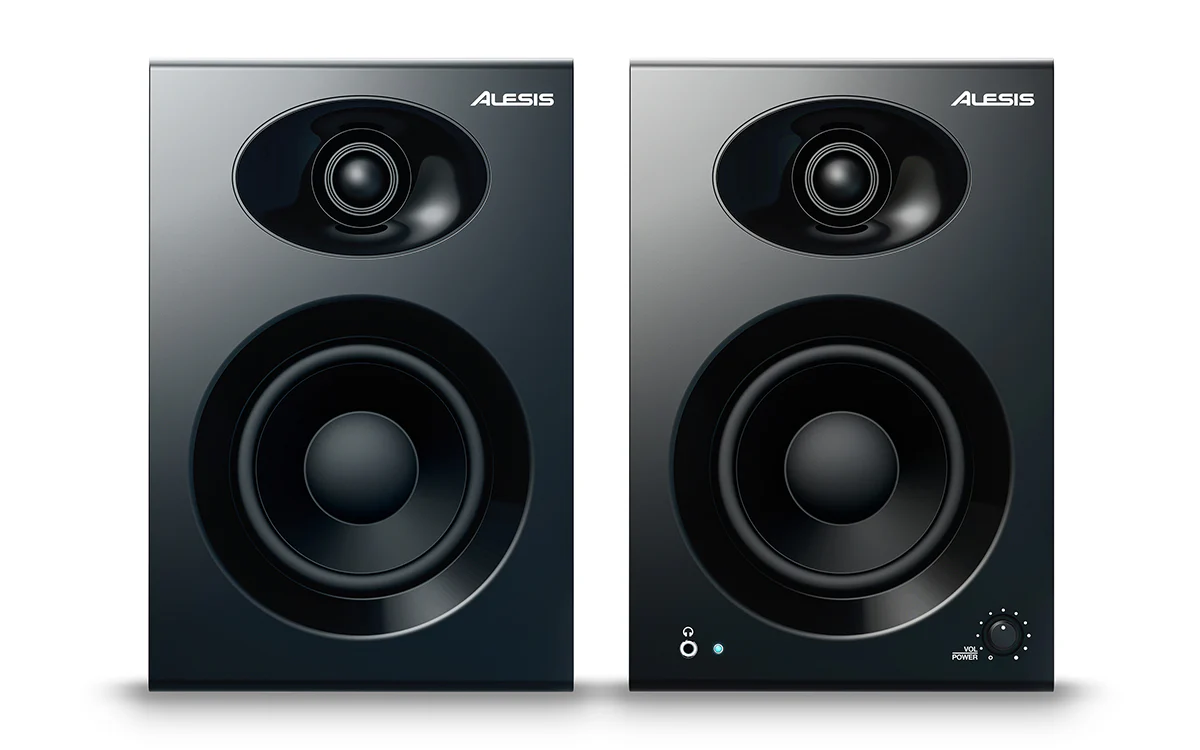 Alesis Elevate 4 4-Inch Powered Active Studio Monitor Speakers with Isolation Pads, Cables, and Ebook  - Pair - Image 3