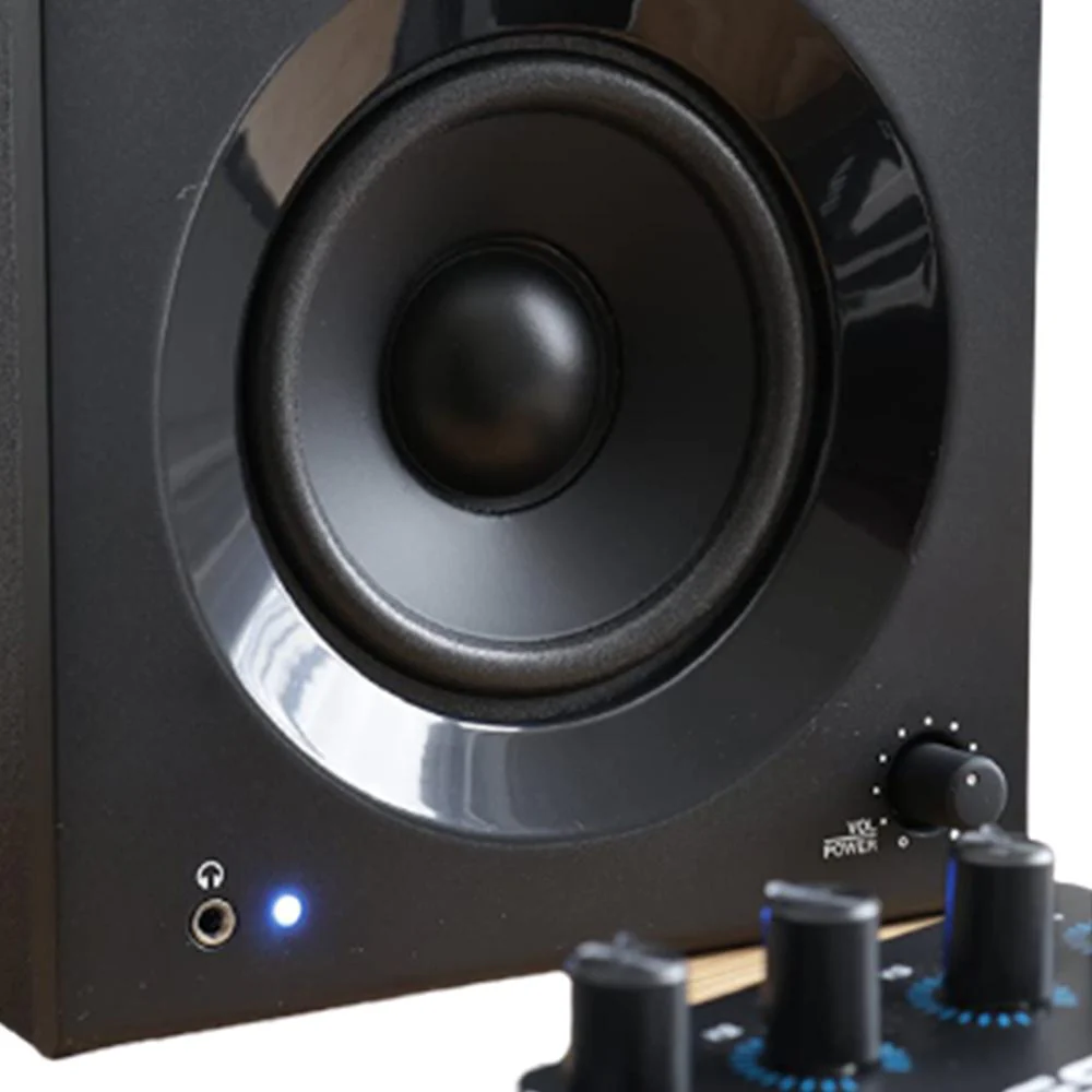 Alesis Elevate 4 4-Inch Powered Active Studio Monitor Speakers with Isolation Pads, Cables, and Ebook  - Pair - Image 7