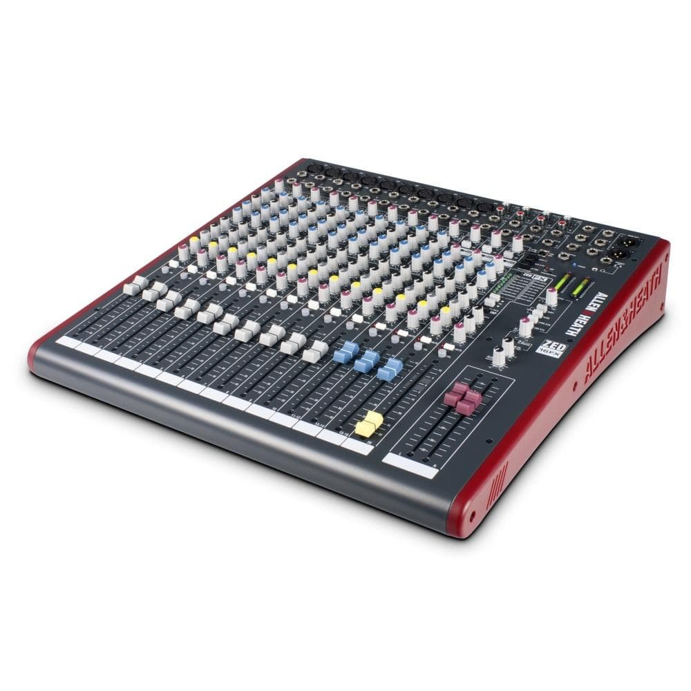 Allen & Heath ZED16FX 10 Mic/Line Multipurpose USB Mixer with FX for Live Sound and Recording