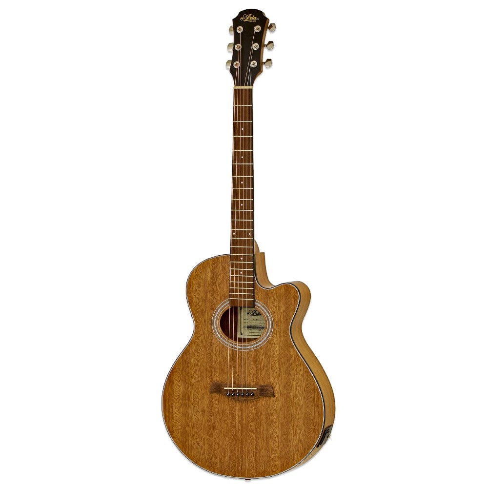 Aria FET M1 Cutaway Electro Acoustic Guitar With 4 Band EQ + Tuner - Natural