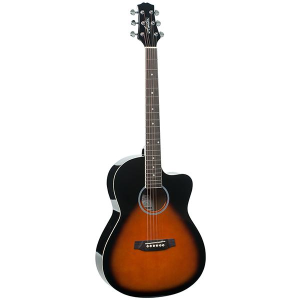 Ashton D10C 39-inch Cutaway Acoustic Guitar with Gigbag, Picks, Strap, Cloth & Ebook - Image 4