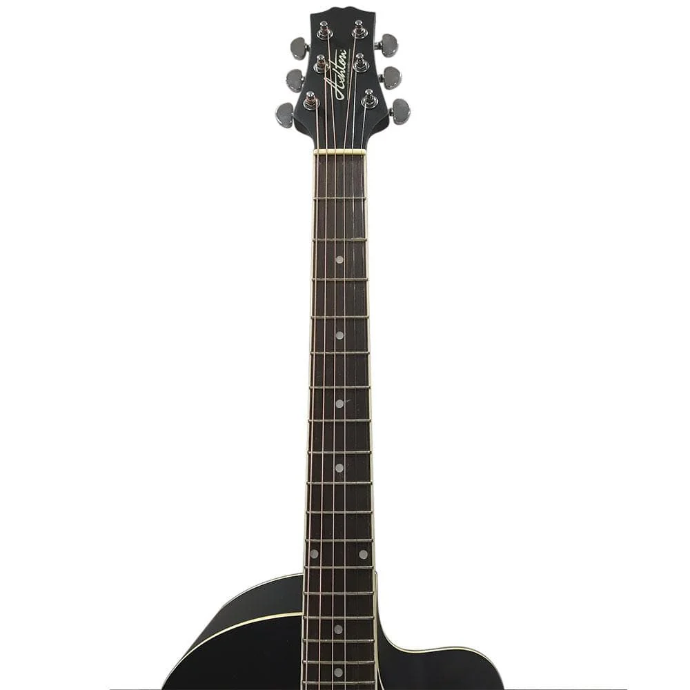 Ashton D10CEQ 39-inch Cutaway Electro Acoustic Guitar With Gigbag, Picks, Strap, Cloth & Ebook - Image 15
