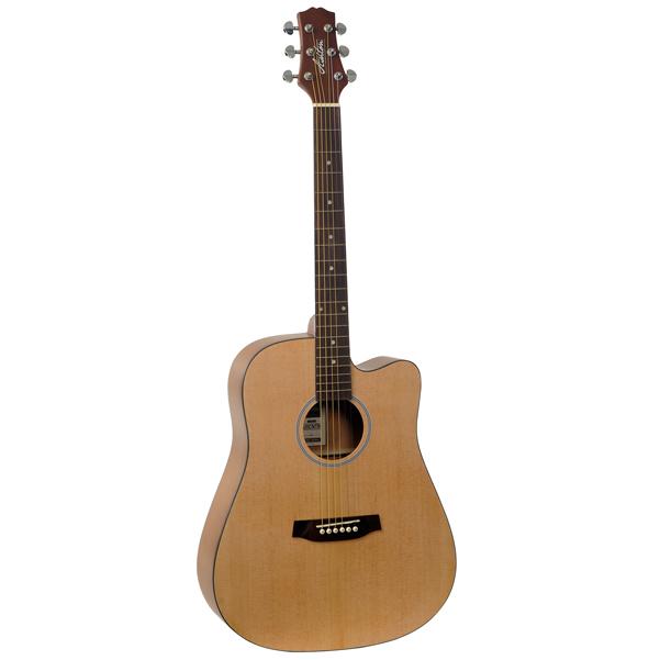 Ashton D20C NTM Dreadnought Cutaway Acoustic Guitar  - Natural Matte