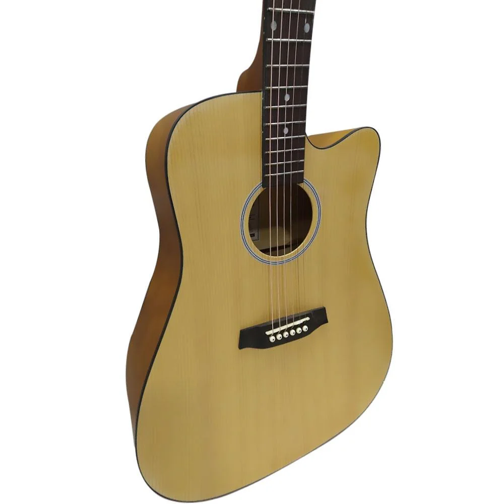 Ashton D20C NTM Dreadnought Cutaway Acoustic Guitar  - Natural Matte - Image 11