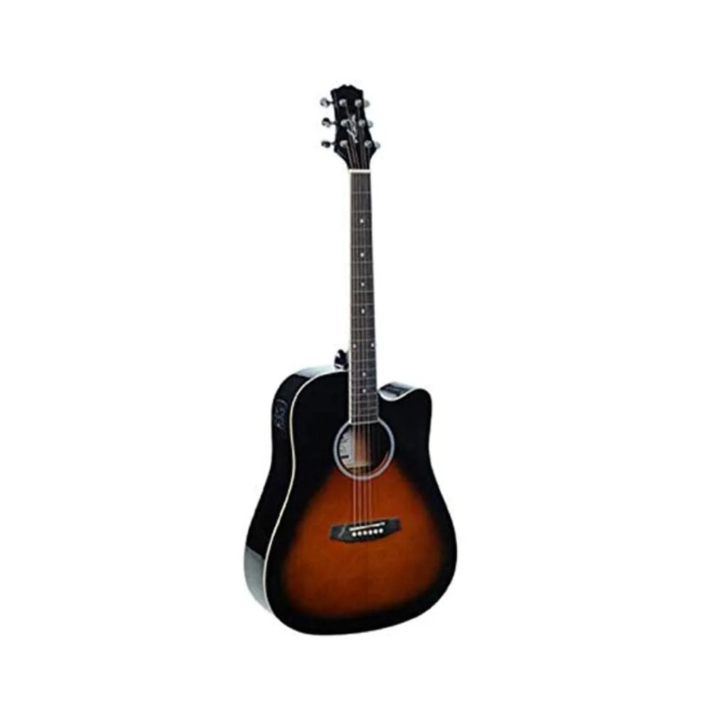 Ashton D20CEQ Dreadnought 41-Inch Cutaway Electro-Acoustic Guitar With Gigbag, Picks, Strap, Cloth, Cable & Ebook - Image 5