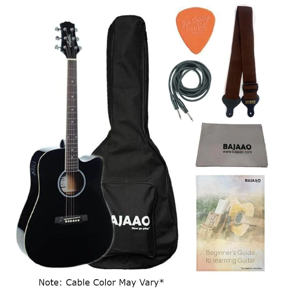 Ashton D20CEQ Dreadnought 41-Inch Cutaway Electro-Acoustic Guitar With Gigbag, Picks, Strap, Cloth, Cable & Ebook - Image 8