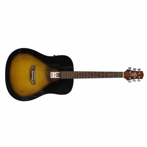 Ashton D20EQTSB Dreadnought Electro-Acoustic Guitar - Tobacco Sunburst