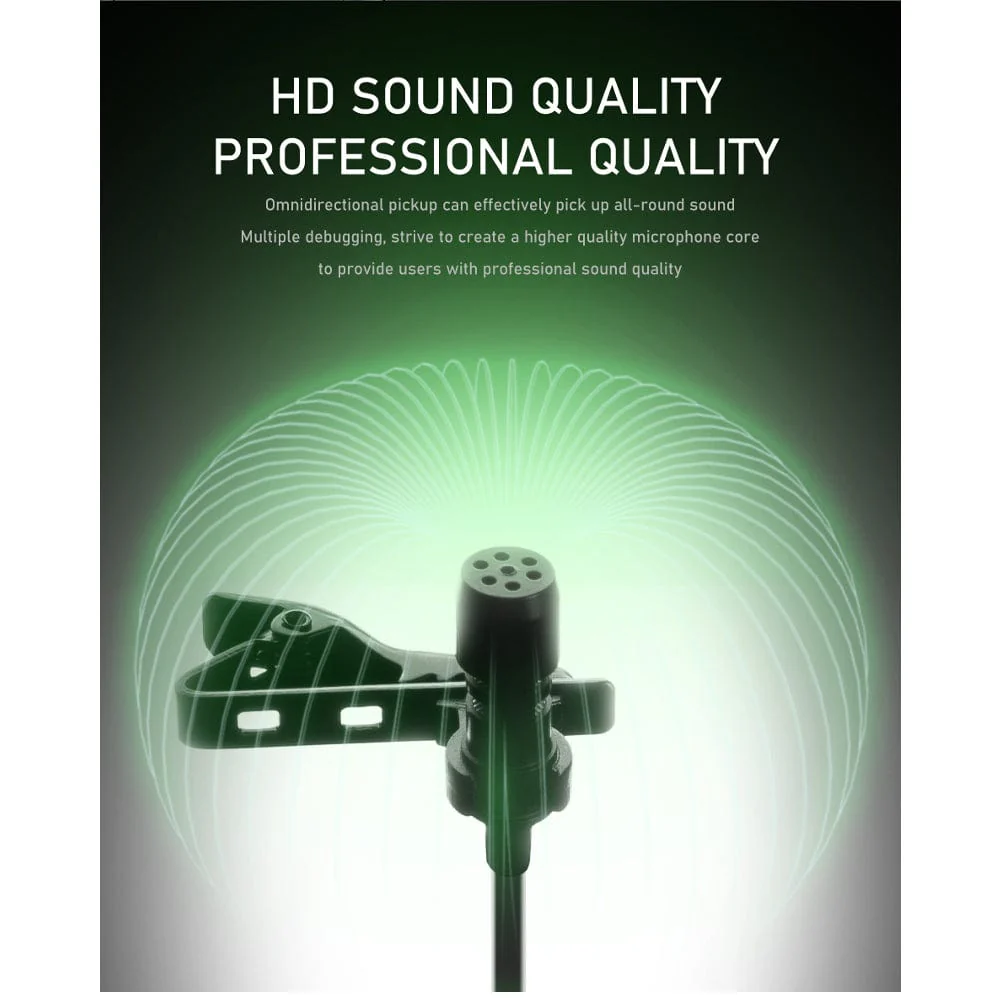 Audio Array AM-C12 All Metal Condenser Collar Microphone with 3.5mm Connector with Battery for DSLR & Smartphone - Image 3