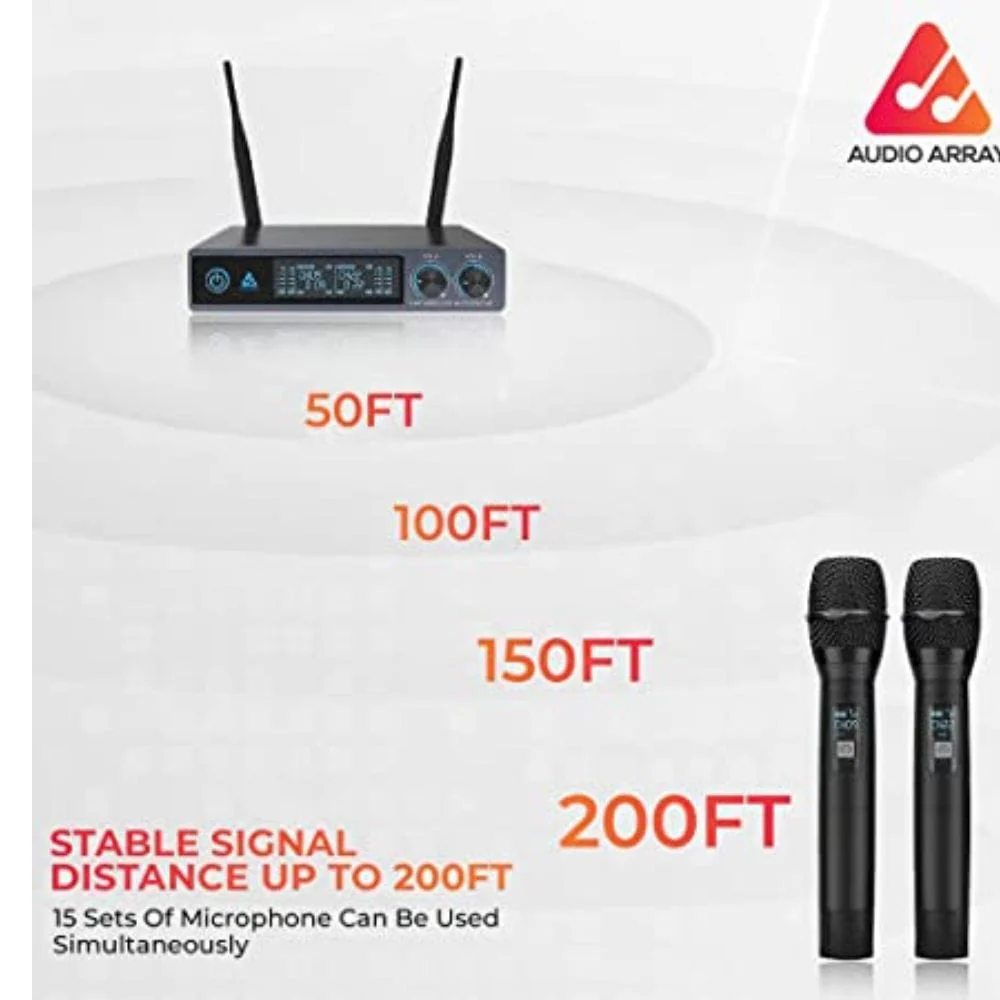 Audio Array AM-W14 UHF Dual Handheld Wireless Microphone - Image 5