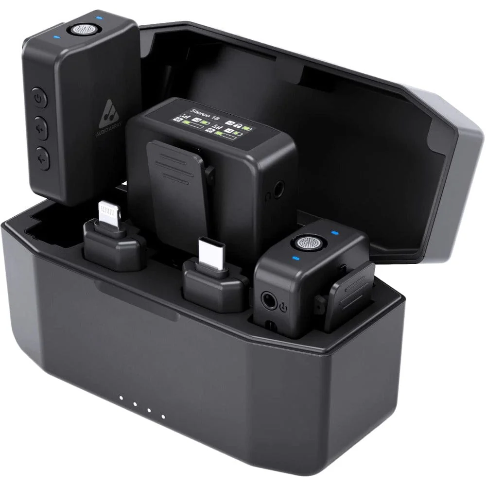 Audio Array AM-W15 Digital Mini Wireless Microphone with 2 Transmitters and 1 Receiver Wireless Microphone