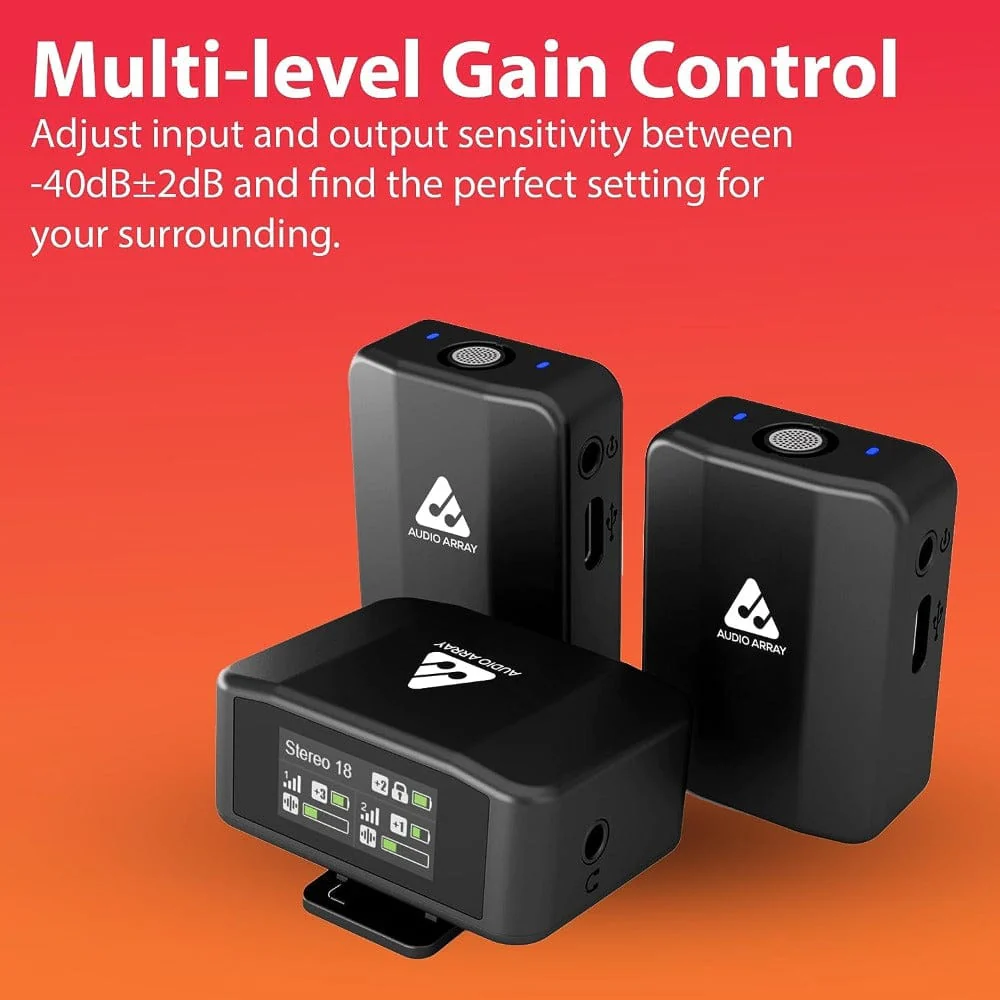 Audio Array AM-W15 Digital Mini Wireless Microphone with 2 Transmitters and 1 Receiver Wireless Microphone - Image 3