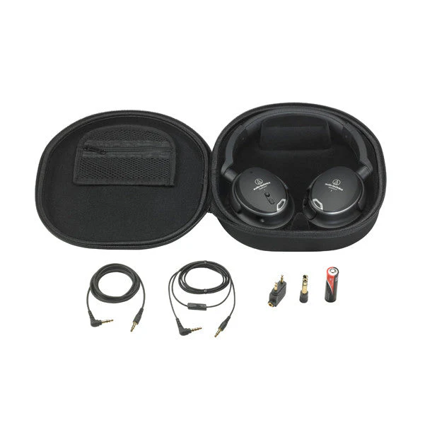 Audio-Technica ATH-ANC9 QuietPoint Active Noise-cancelling Headphones - Black - Image 2