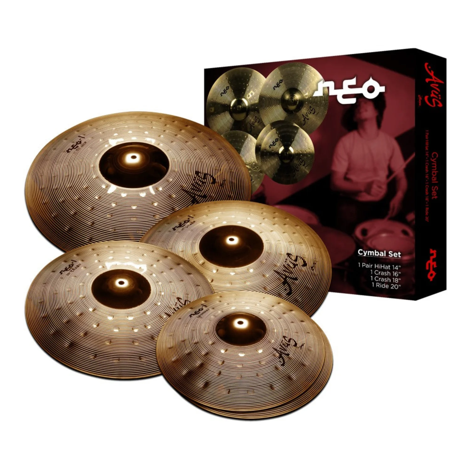 Avus Neo 1 Gold 5 Piece Cymbal Pack