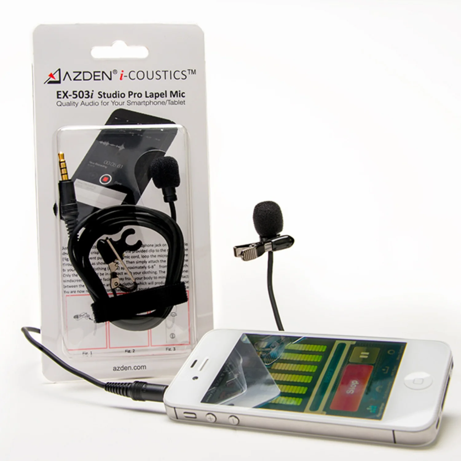 Azden EX-503i Studio Pro Lapel Microphone for Smartphones & Tablets - Image 5