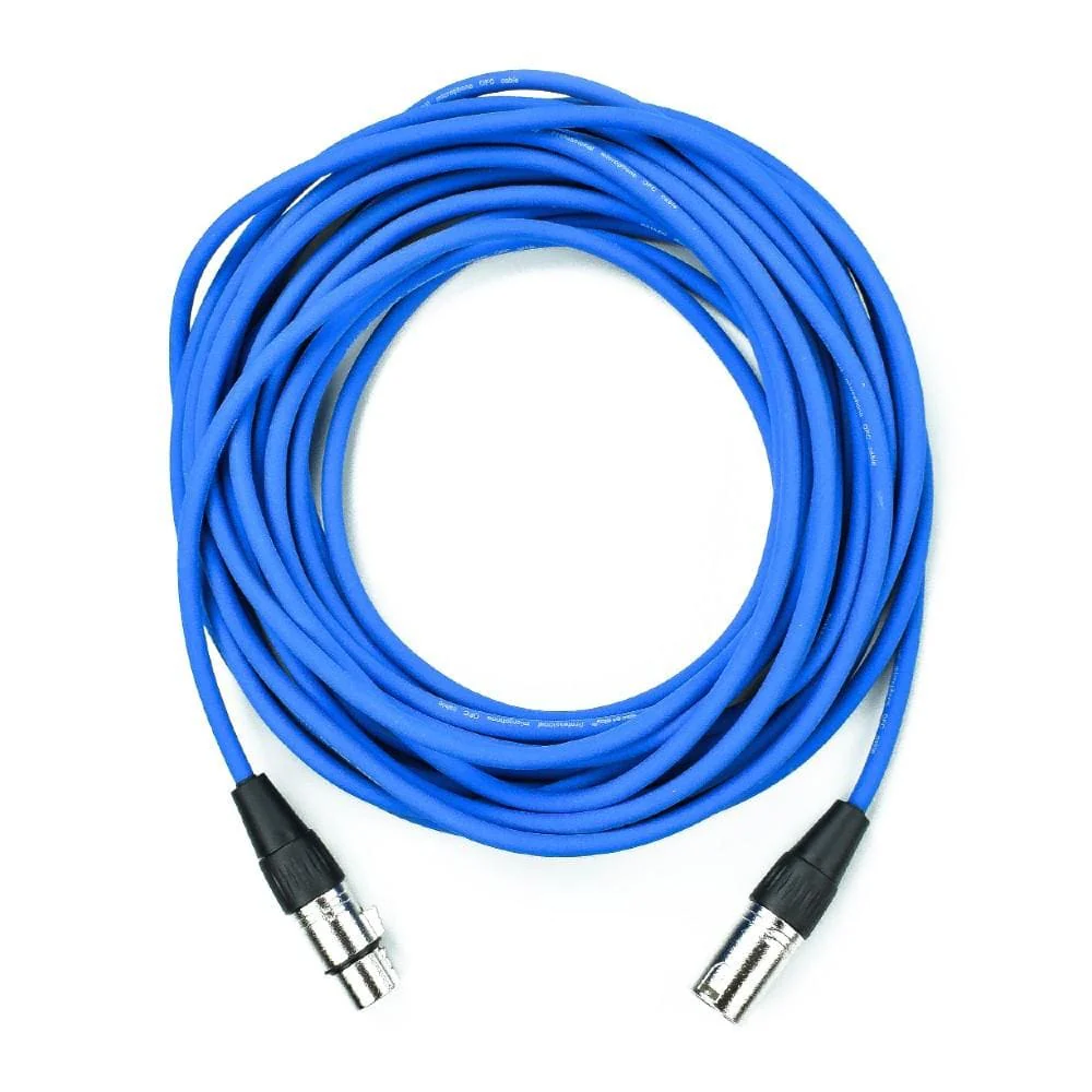 Bajaao Male XLR to Female XLR Microphone Cable - Blue - Open Box