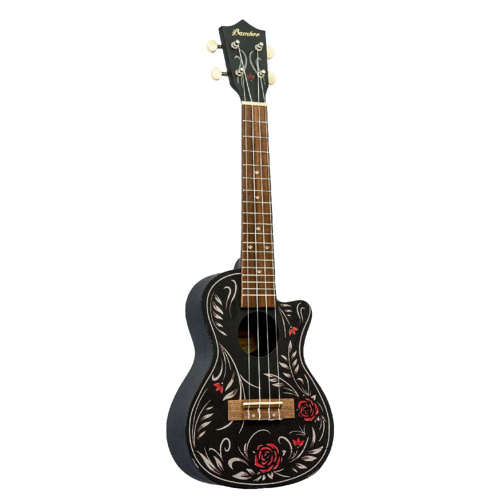 Bamboo New Generation Black Edition Series Concert Ukulele with Gig Bag - Image 7