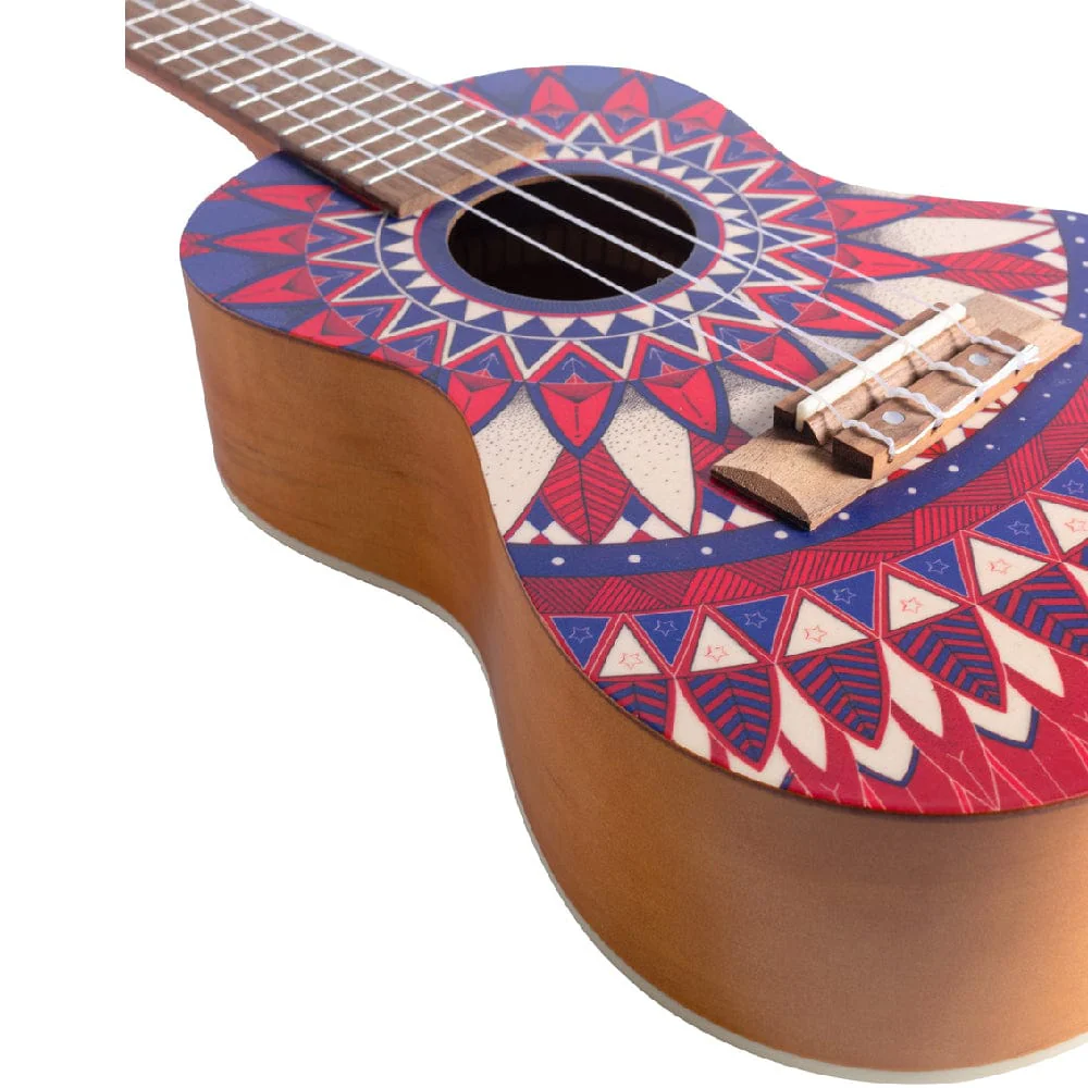 Bamboo New Generation Mandala Line Series Concert Ukulele with Gig Bag - Image 3