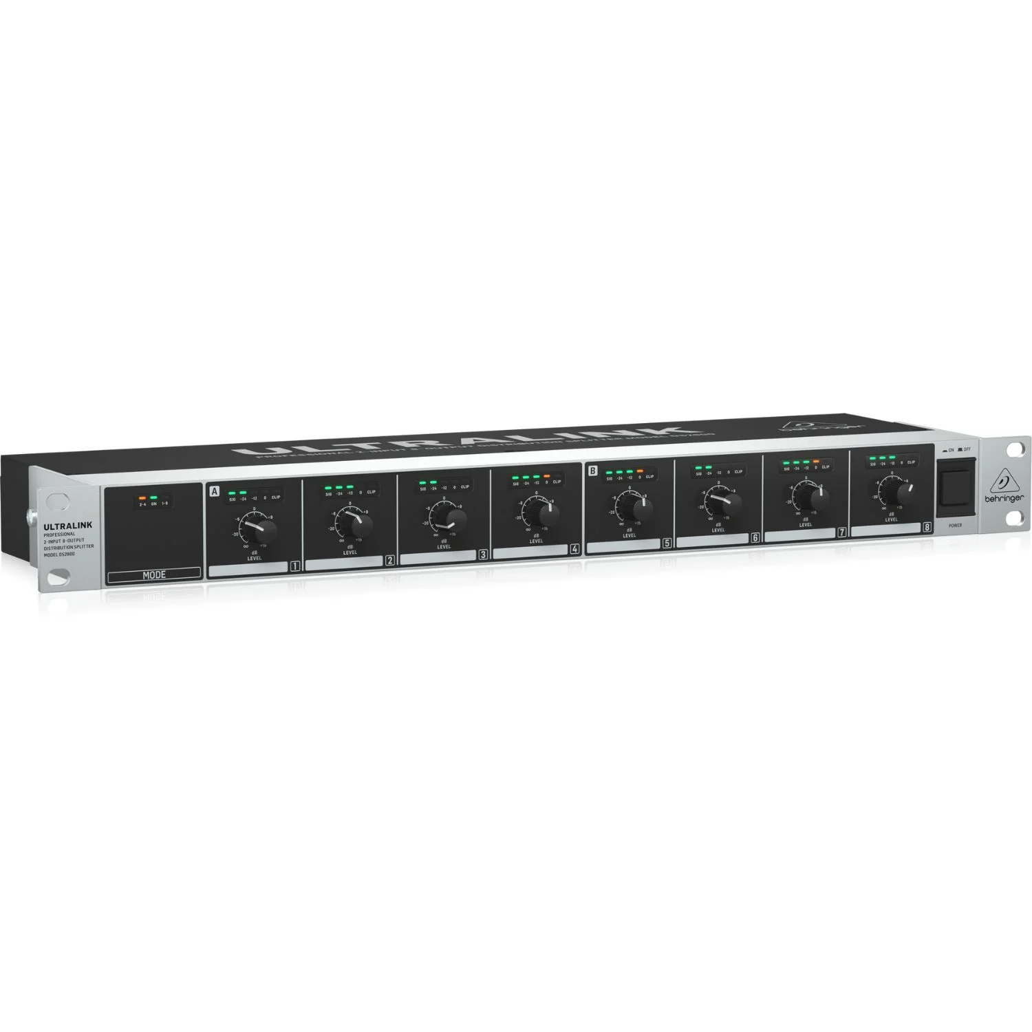 Behringer DS2800 Professional 2-Input 8-Output Distribution Splitter - Image 2