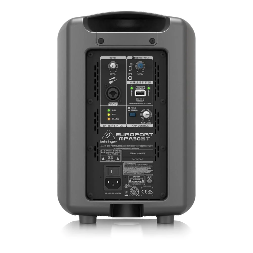 Behringer Europort MPA30BT Portable 30-Watt Speaker with Bluetooth - Image 2