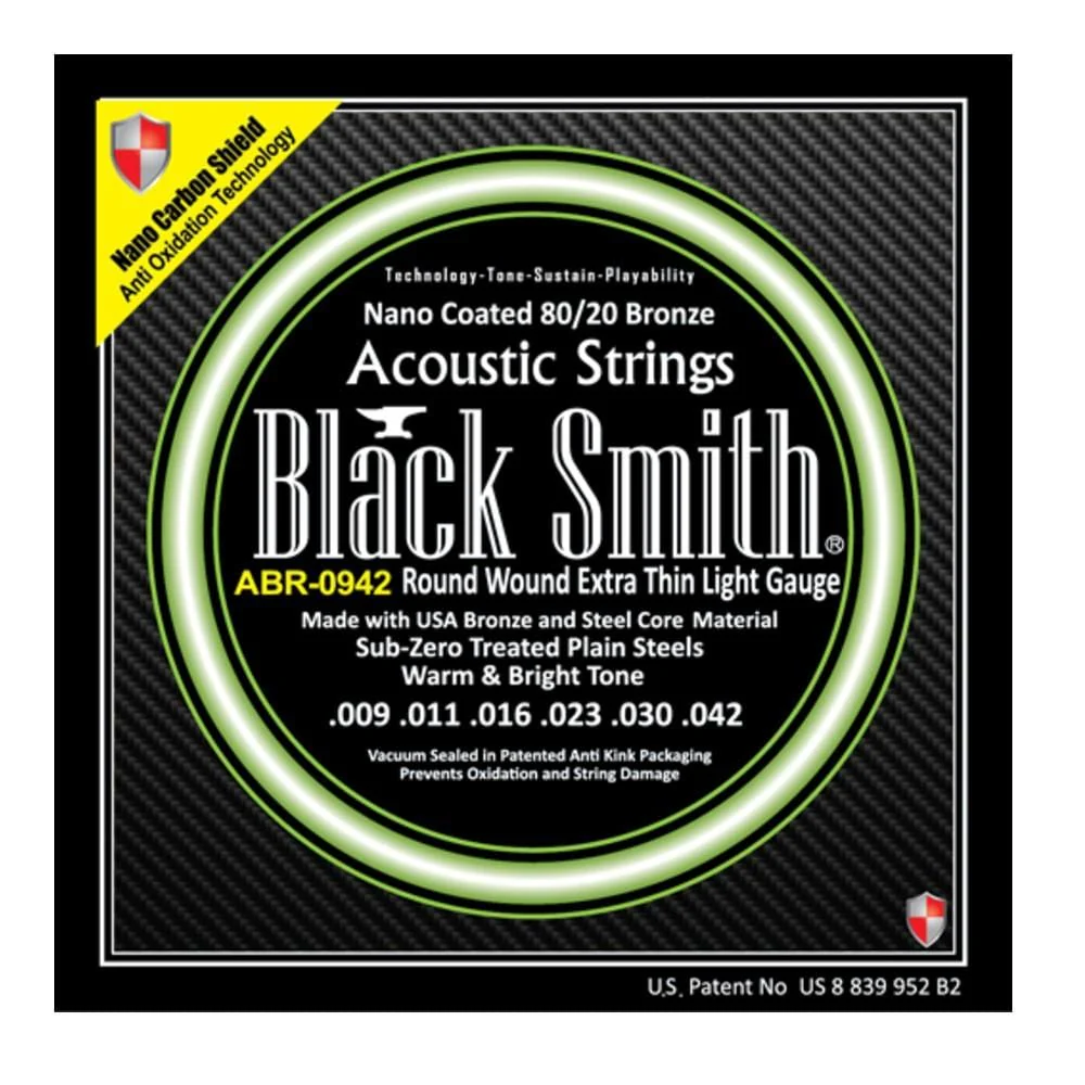 Black Smith Nano Coated 80 / 20 Bronze Acoustic Guitar Strings