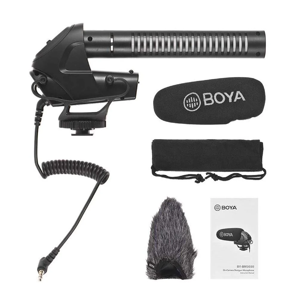 Boya BY-BM3030 On-Camera Super-Cardioid Condenser Shotgun Microphone - Open Box - Image 7