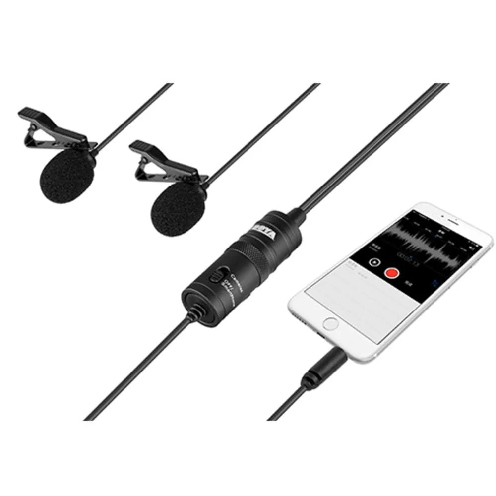 Boya BY-M1DM Dual Omni-Directional Lavalier Condenser Microphone - Image 3