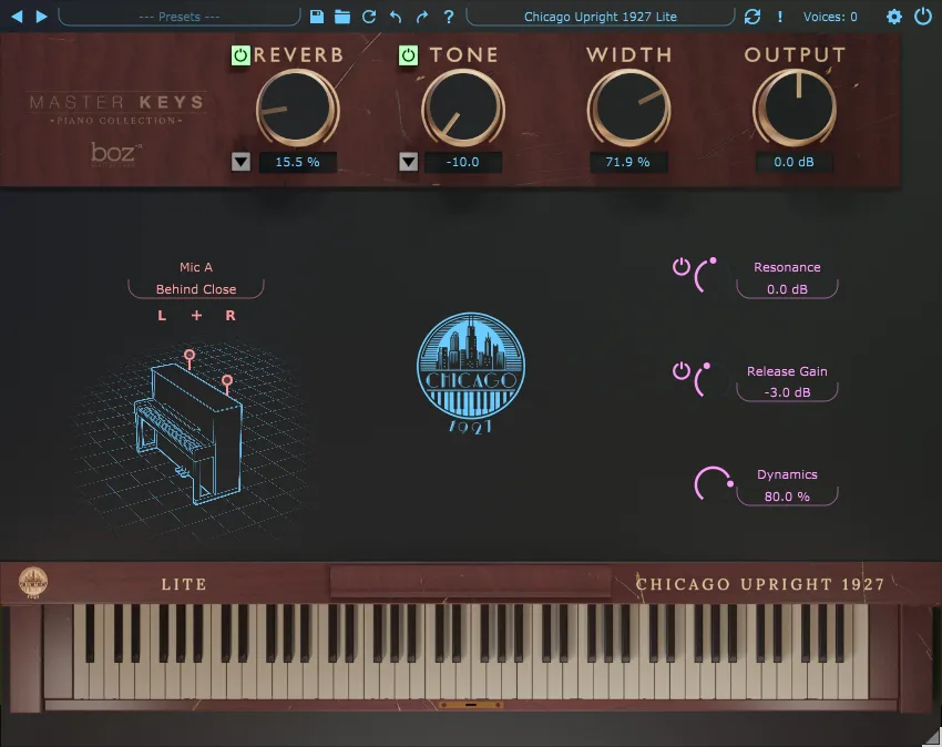Boz Digital Chicago Upright 1927 Lite: Piano Plugin