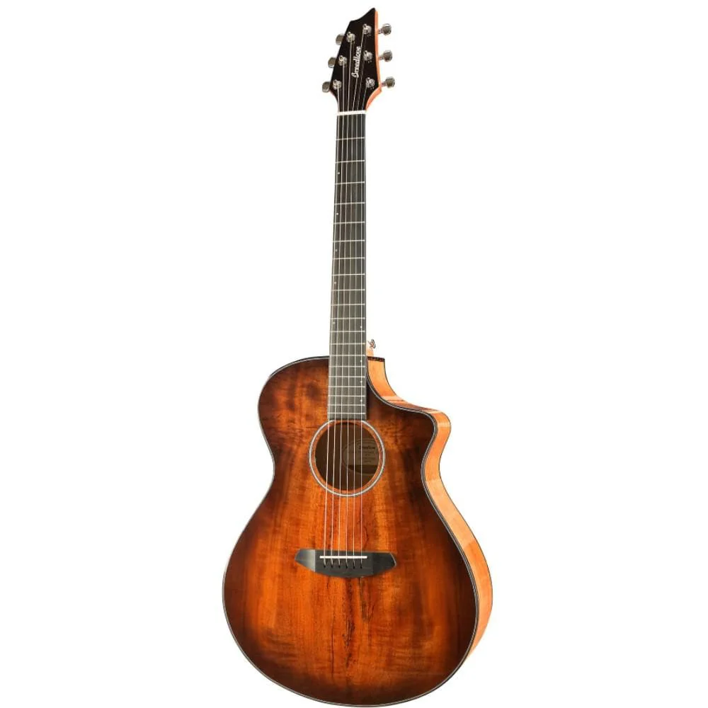 Breedlove PEC66CEO Pursuit Exotic Concert CE Myrtlewood Electro Acoustic Guitar With Bag - Bourbon Sunset Burst - Image 2