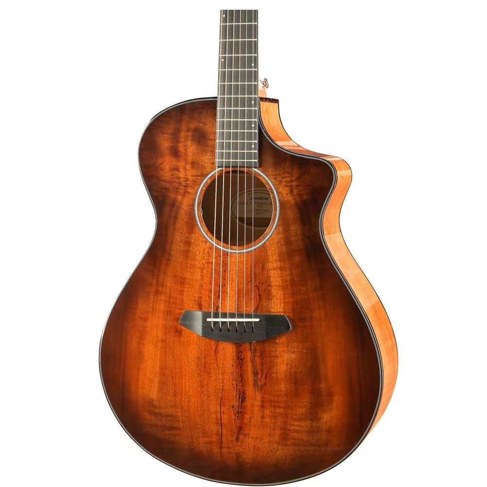 Breedlove PEC66CEO Pursuit Exotic Concert CE Myrtlewood Electro Acoustic Guitar With Bag - Bourbon Sunset Burst - Image 3