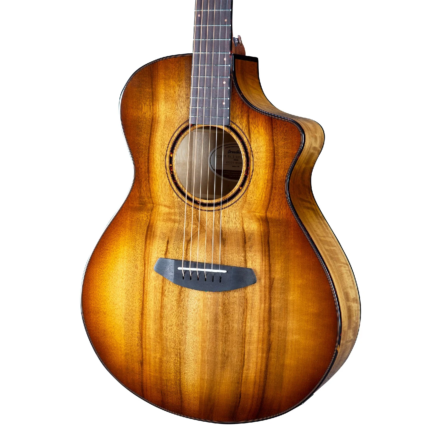 Breedlove Pursuit Exotic S Concert Ambar CE 6 String Electro Acoustic Guitar - Image 4