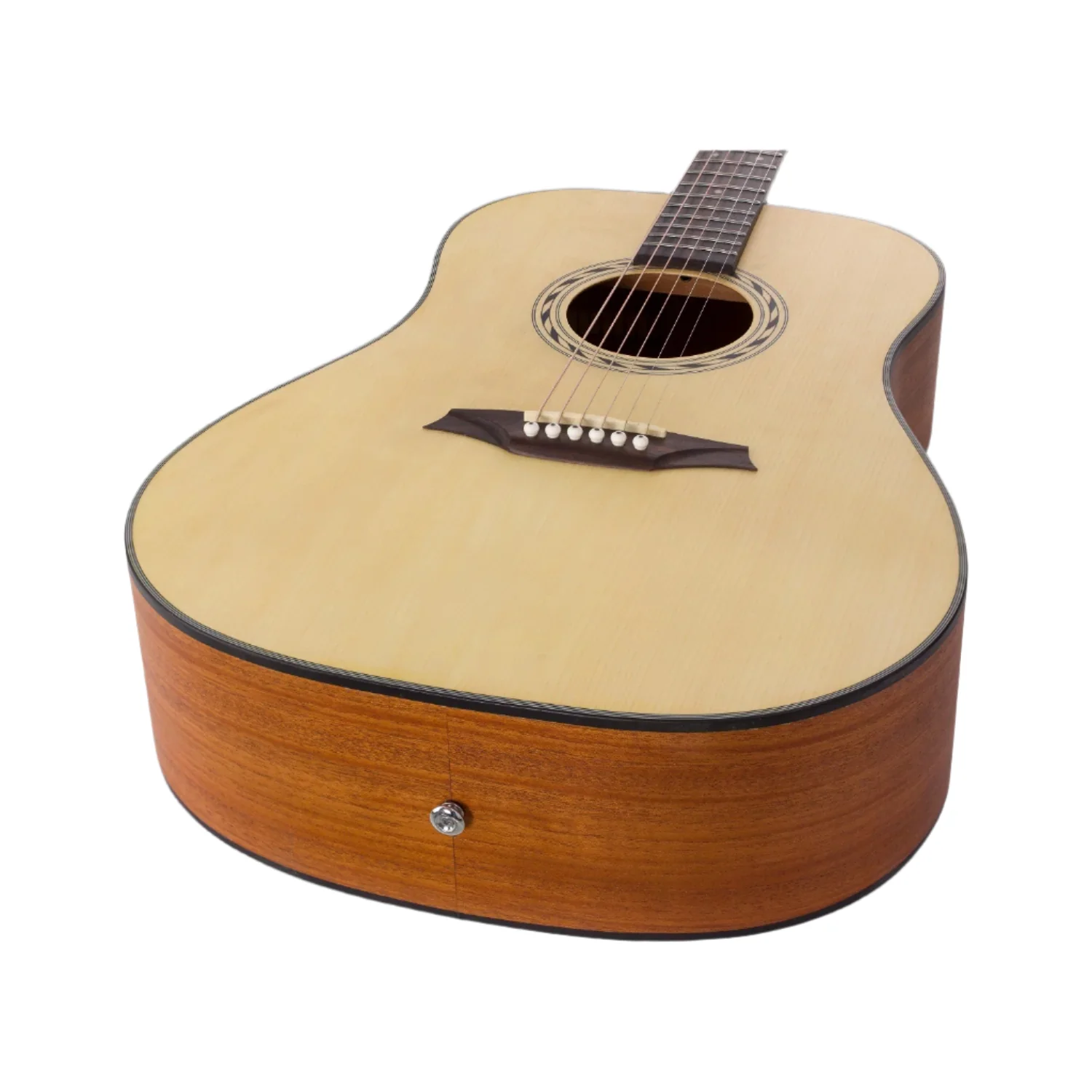 Bromo BAB1 Blanc Series Dreadnought 6 String Acoustic Guitar - Image 2