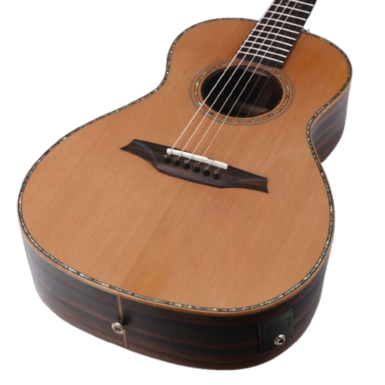 Bromo BAR6E Rocky Parlor Electro Acoustic Guitar with Padded Bag - Image 3