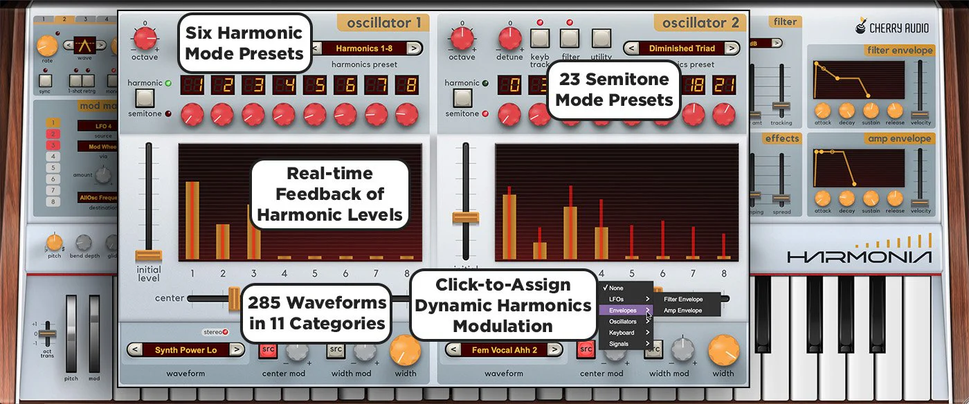 Cherry Audio Harmonia Synthesizer – Professional Audio Software & Plugin - Image 5