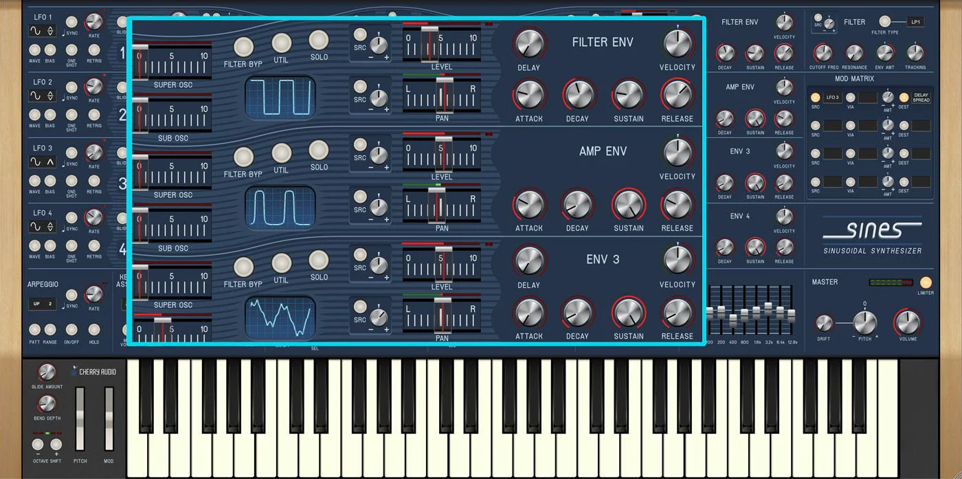 Cherry Audio Sines Synthesizer – Professional Audio Software & Plugin - Image 6