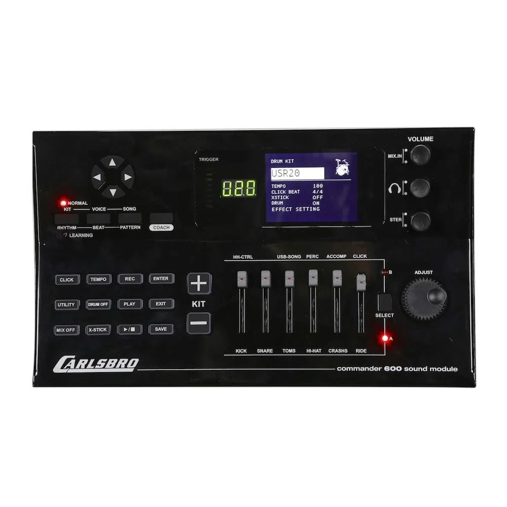 Carlsbro CS D600 9 Piece Electronic Mesh Head Drum Kit - Black - Image 4