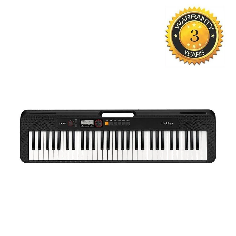 Casio Casiotone CT S200 61 Key Portable Keyboard with Adapter, Polishing Cloth, Dust Cover, Online Lessons, Warranty & Ebook - Image 2