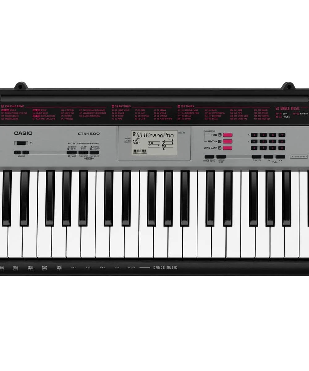 Casio CTK-1500 61-Key Standard Keyboard with Power Adapter - Image 4
