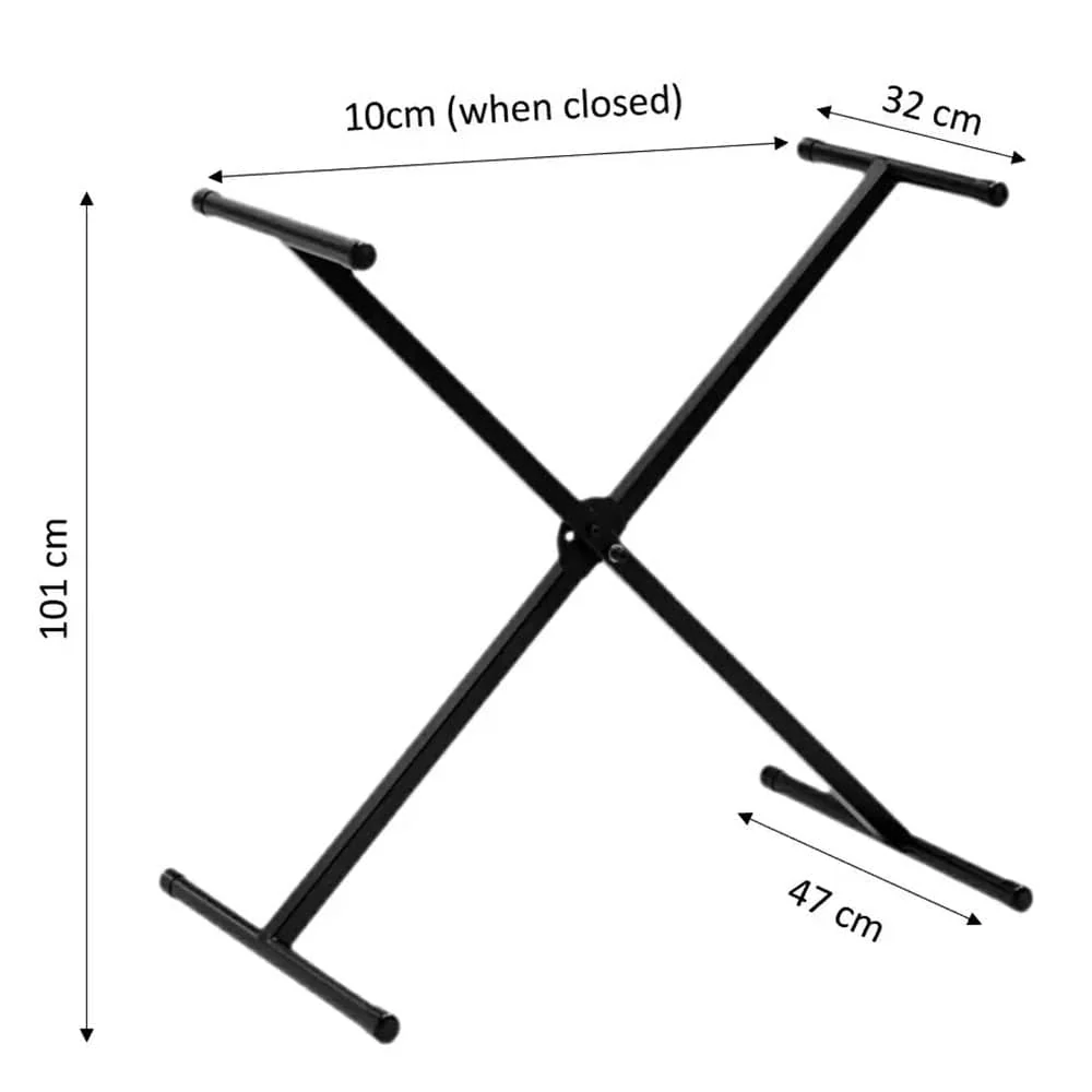 Casio LSX10 EMI Keyboard Cross Stand - Black - Image 2