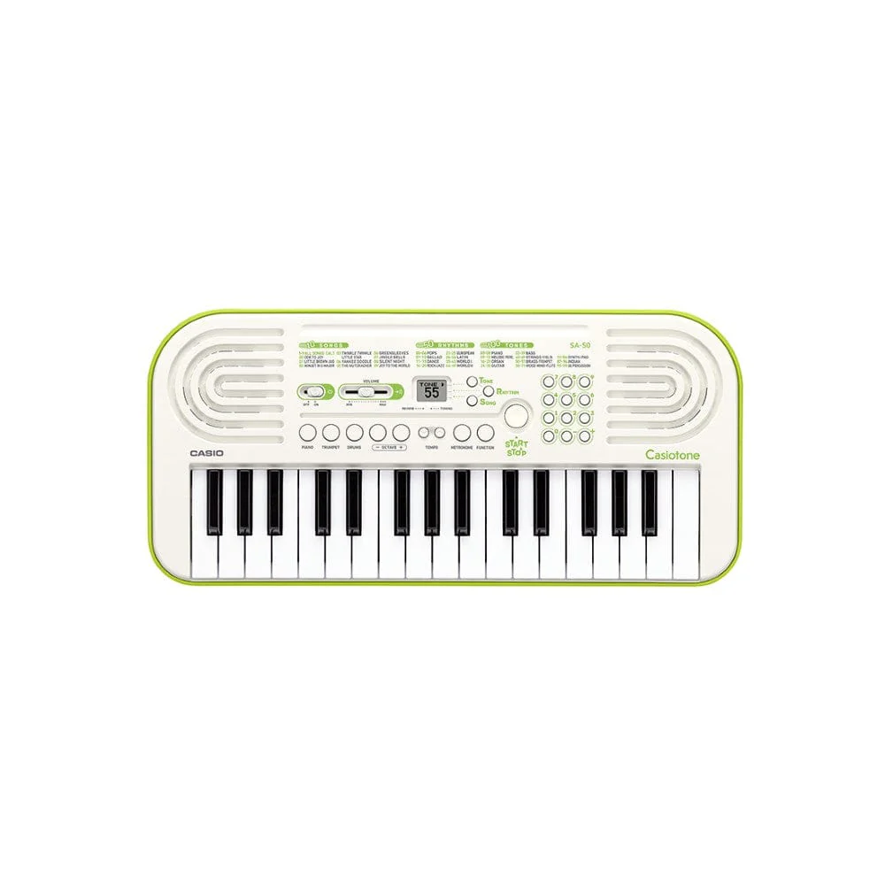 Casio SA-50 Casiotone 32 Key Kids Mini Portable Keyboard with Adapter, Polishing Cloth, Dust Cover, Online Lessons, Warranty & Ebook - Image 4