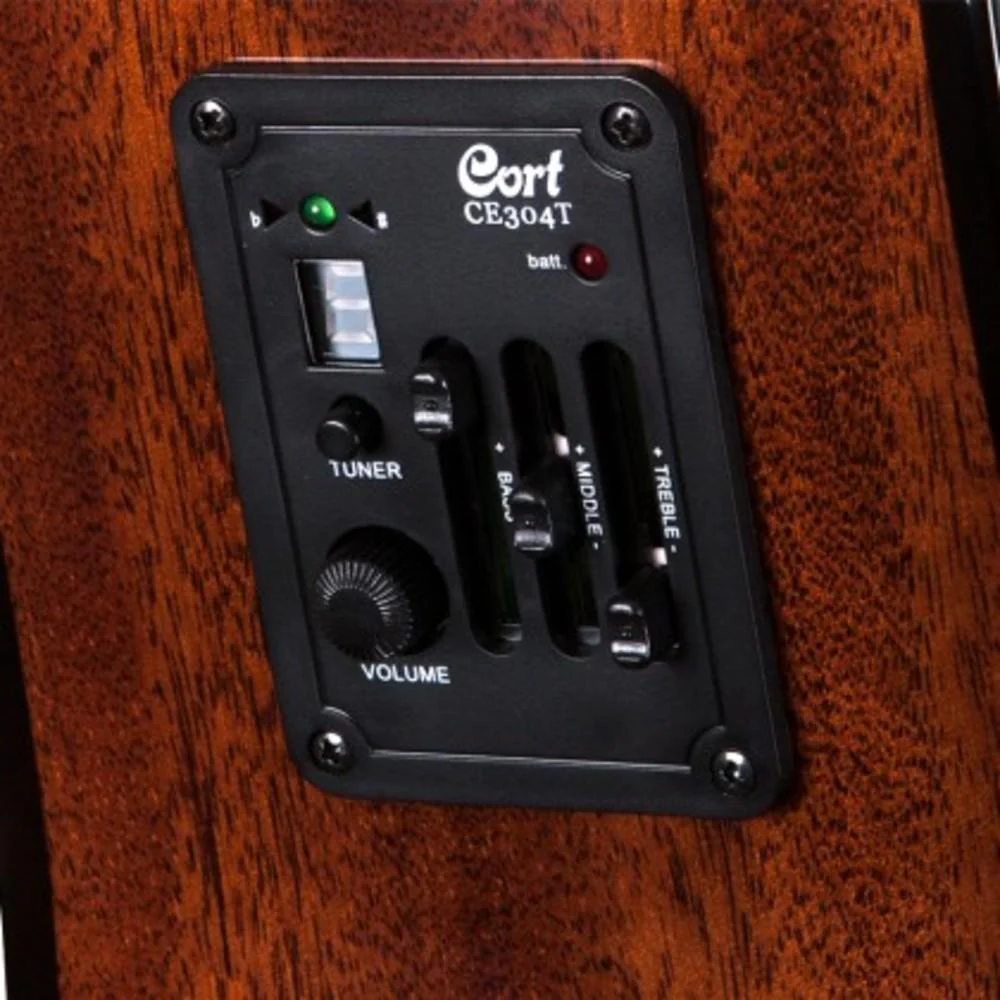 Cort AF 550 Solid Top 6 String Grand Concert Electro Acoustic Guitar - Open Pore - Image 3