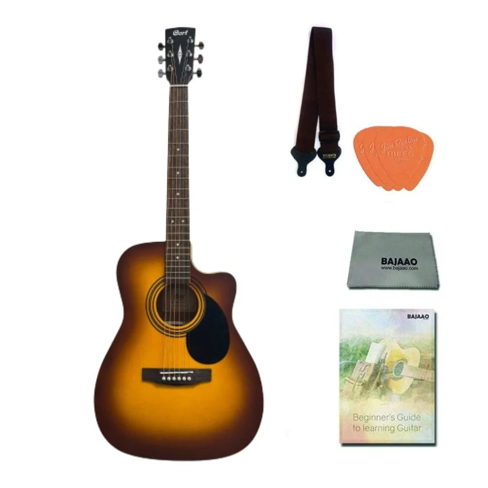 Cort AF500C Standard Series Cutaway 6 String Acoustic Guitar - Image 11