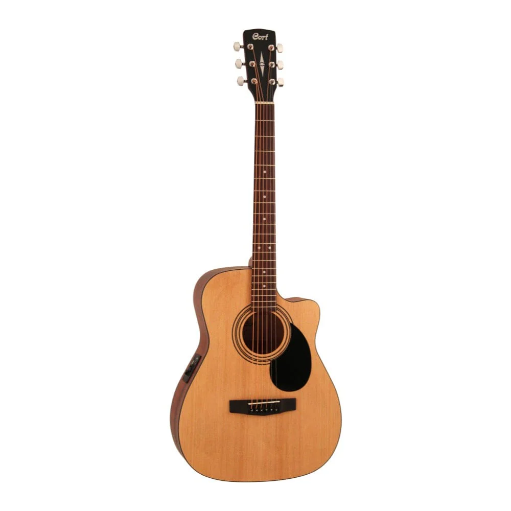 Cort AF515CE 6-String Electro Acoustic Guitar With Gigbag, Picks, Strap, Cloth & Ebook - Image 2