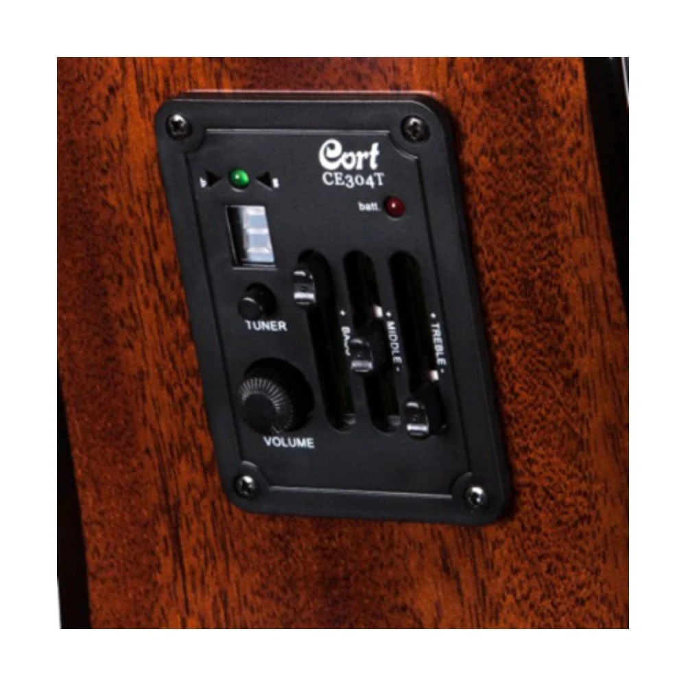 Cort AF515CE 6-String Electro Acoustic Guitar With Gigbag, Picks, Strap, Cloth & Ebook - Image 5