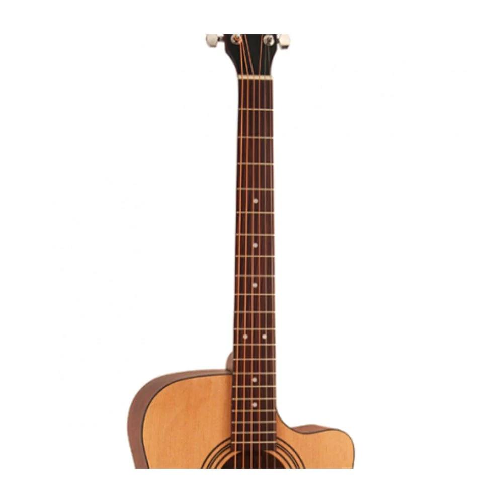 Cort AF515CE 6-String Electro Acoustic Guitar With Gigbag, Picks, Strap, Cloth & Ebook - Image 8
