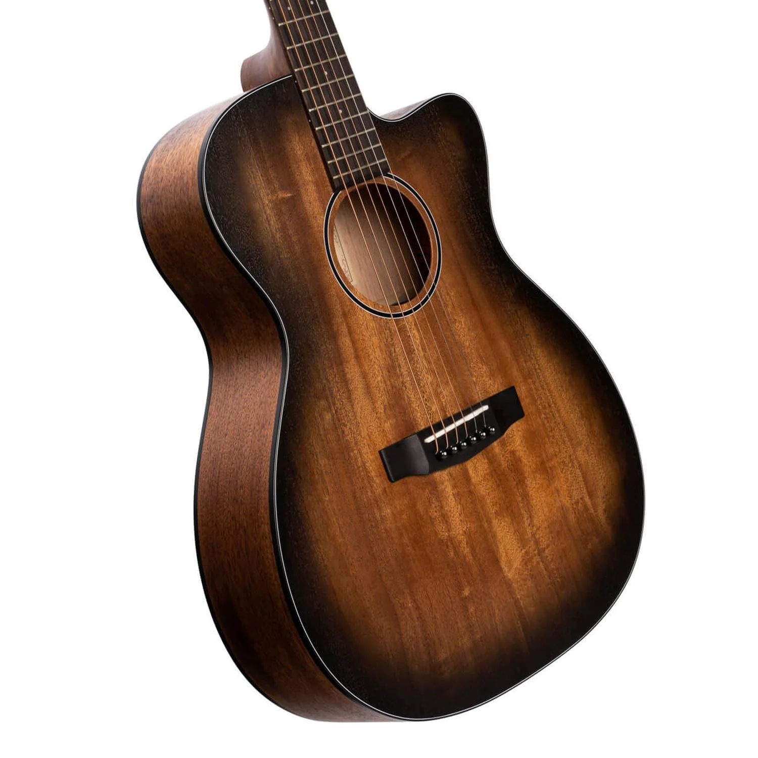 Cort Core OC Mahogany 6-Strings Electro Acoustic Guitar With Bag- Open Pore Black Burst - Image 2