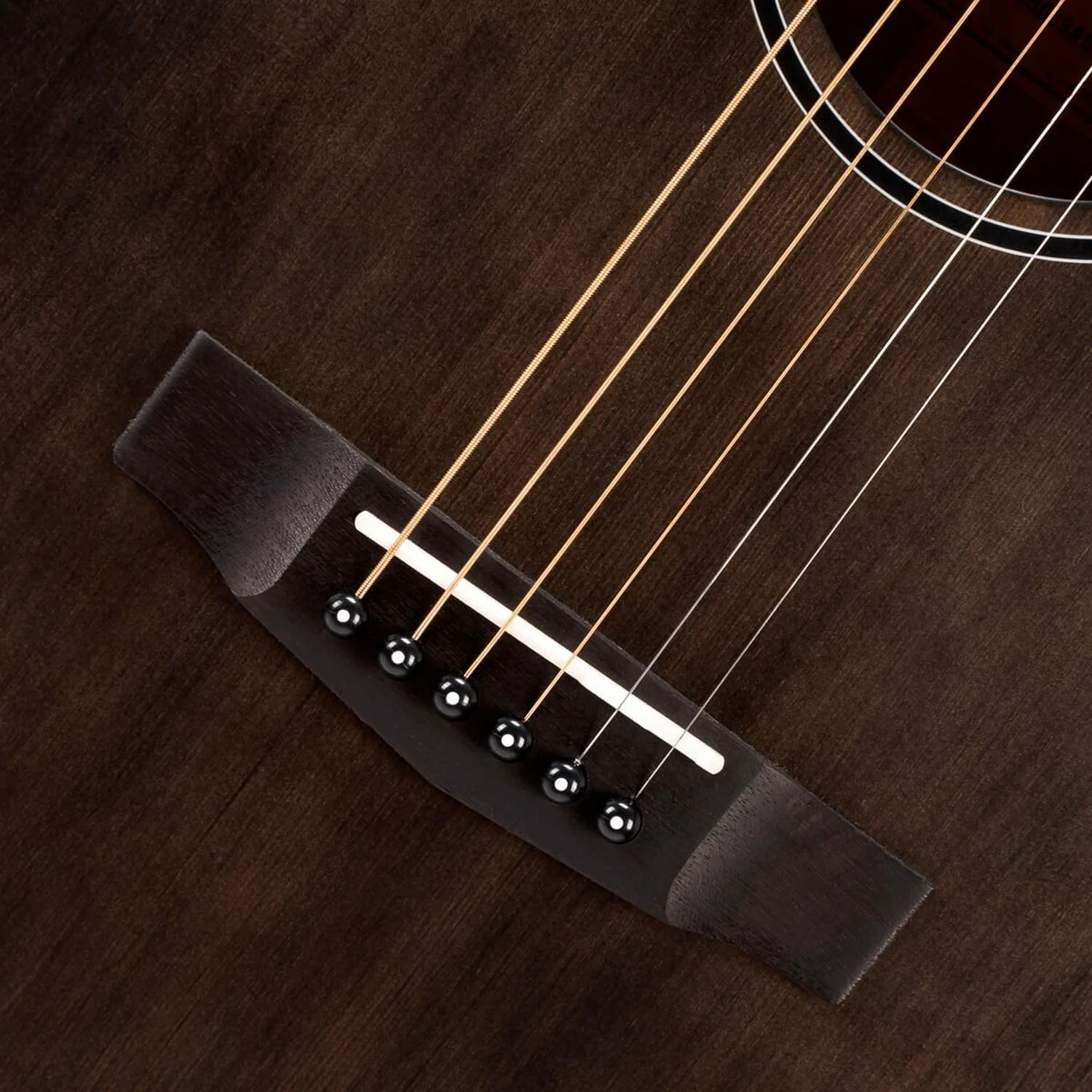 Cort Core OC Spruce 6-Strings Electro Acoustic Guitar With Bag- Open Pore Trans Black - Image 3