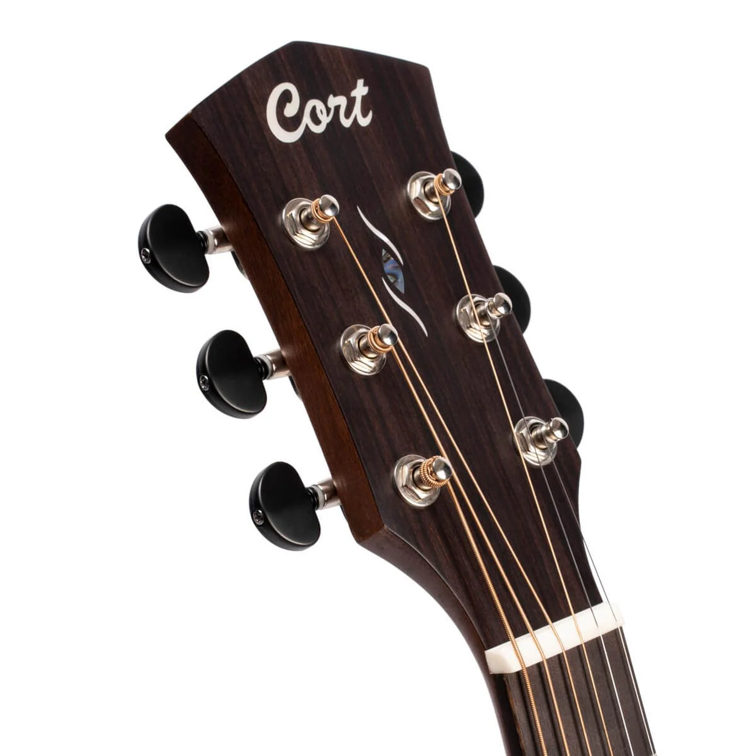 Cort Core-OC Spruce 6-Strings Electro Acoustic Guitar With Case - Open Pore Trans Black - Image 7